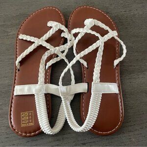SHEIN White Braided Strap Sandals